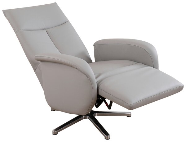RELAXAČNÍ KŘESLO, kůže, světle šedá Sit & More - Online Only křesla & taburety, Online Only
