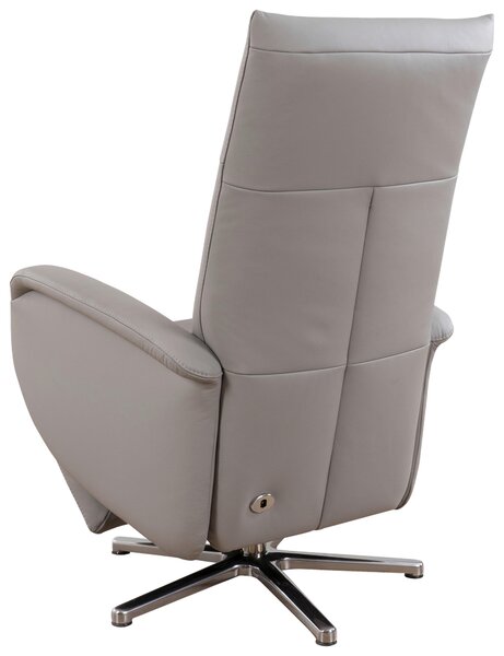 RELAXAČNÍ KŘESLO, kůže, světle šedá Sit & More - Online Only křesla & taburety, Online Only