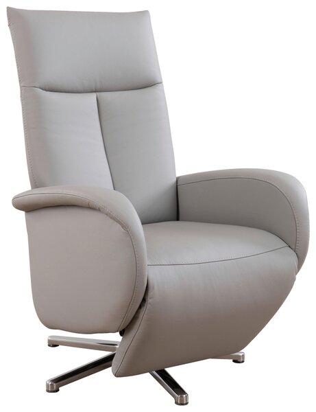 RELAXAČNÍ KŘESLO, kůže, světle šedá Sit & More - Online Only křesla & taburety, Online Only
