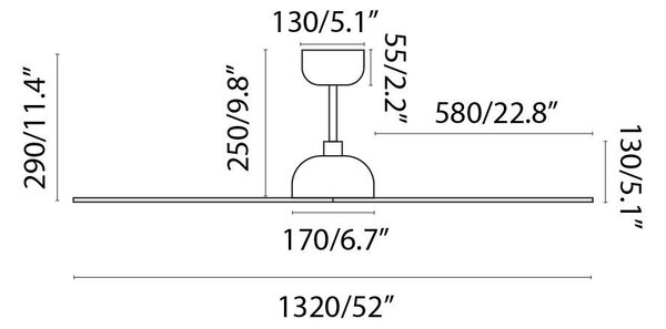 GOTLAND L, černá/dřevo, stropní ventilátor - FARO