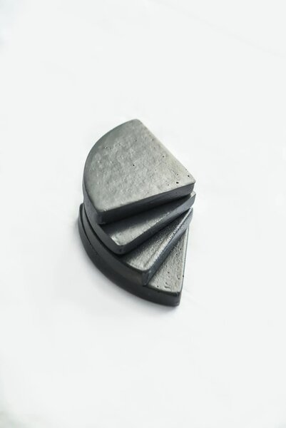 Podložky pod květináč PUT, umělý kámen, 7 x 7 cm, 4-set, šedé