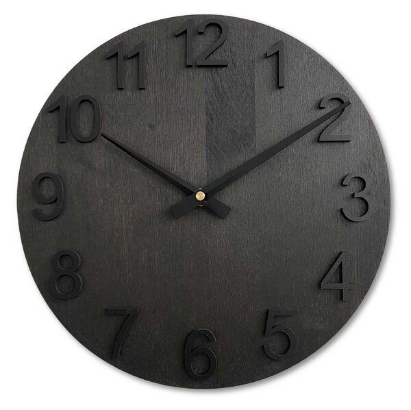 SENTOP | Designové nástěnné hodiny z masivního dřeva I SENTOP MAS017-3169-hands/black analogové
