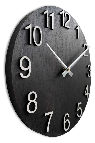 SENTOP | Designové nástěnné hodiny z masivního dřeva I SENTOP MAS017-3169-hands/silver analogové