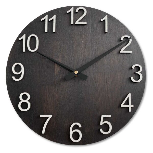 SENTOP | Designové nástěnné hodiny z masivního dřeva I SENTOP MAS017-3169-hands/black analogové