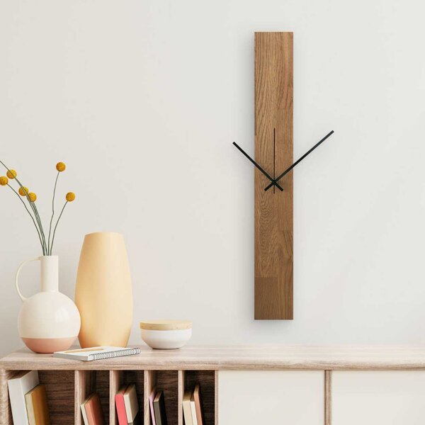 SENTOP | Dřevěné dubové nástěnné hodiny moderní design I SENTOP MAS019-AMBER analogové