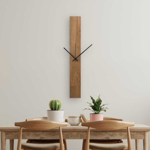SENTOP | Dřevěné dubové nástěnné hodiny moderní design I SENTOP MAS019-AMBER analogové