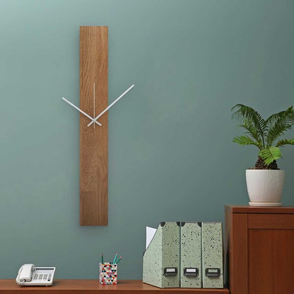 SENTOP | Dřevěné dubové nástěnné hodiny moderní design I SENTOP MAS019-AMBER analogové