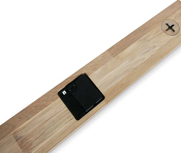 SENTOP | Minimalistické hodiny z přírodního dřeva I SENTOP MAS020-3041-SILVER-60x8cm analogové