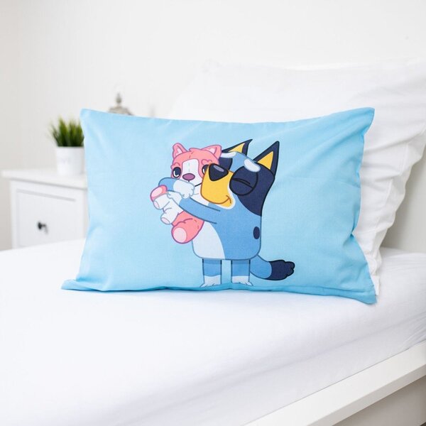 Modré bavlněné dětské povlečení do postýlky 100x135 cm Bluey – Jerry Fabrics