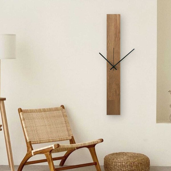 SENTOP | Dřevěné dubové nástěnné hodiny moderní design I SENTOP MAS019-AMBER analogové