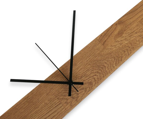 Nástěnné hodiny do moderního interiéru | AIHO: Černá barva RAL 9005 60x8cm (23.6x3.15in) 4631-107891 MAS020-3072-BLACK-60x8