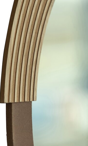 Kulaté zrcadlo hailey 57 cm přírodní