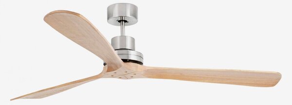 LANTAU XL, nikl/borovice, stropní ventilátor s DC motorem - FARO