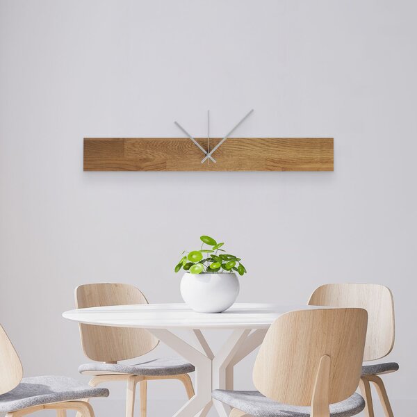 Nástěnné hodiny do moderního interiéru | AIHO: Černá barva RAL 9005 60x8cm (23.6x3.15in) 4631-107891 MAS020-3072-BLACK-60x8