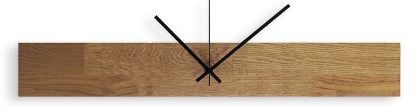 Nástěnné hodiny do moderního interiéru | AIHO: Černá barva RAL 9005 60x8cm (23.6x3.15in) 4631-107891 MAS020-3072-BLACK-60x8