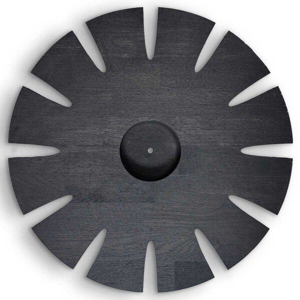 Luxusní dubové nástěnné hodiny černé - GAIOP: Černá barva RAL 9005 30 cm 4633-107908 MAS014-3169-BLACK- 30