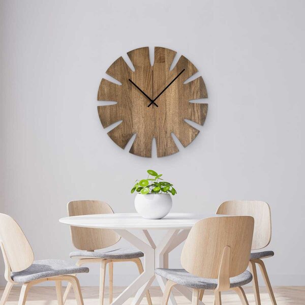Elegantní nástěnné hodiny - GAMAOU: Černá barva RAL 9005 30 cm 4634-107914 MAS014-TERA-BLACK-30