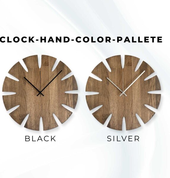 Elegantní nástěnné hodiny - GAMAOU: Černá barva RAL 9005 30 cm 4634-107914 MAS014-TERA-BLACK-30