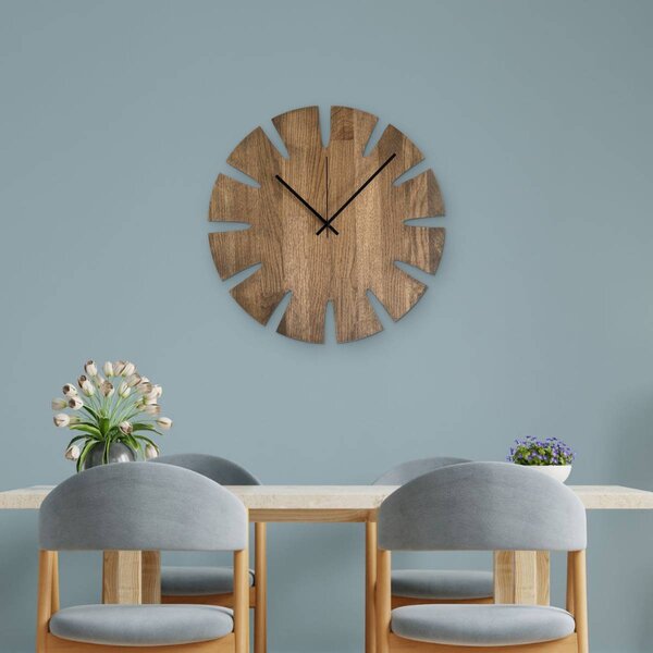 Elegantní nástěnné hodiny - GAMAOU: Černá barva RAL 9005 30 cm 4634-107914 MAS014-TERA-BLACK-30