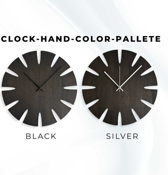 Luxusní dubové nástěnné hodiny černé - GAIOP: Černá barva RAL 9005 30 cm 4633-107908 MAS014-3169-BLACK- 30