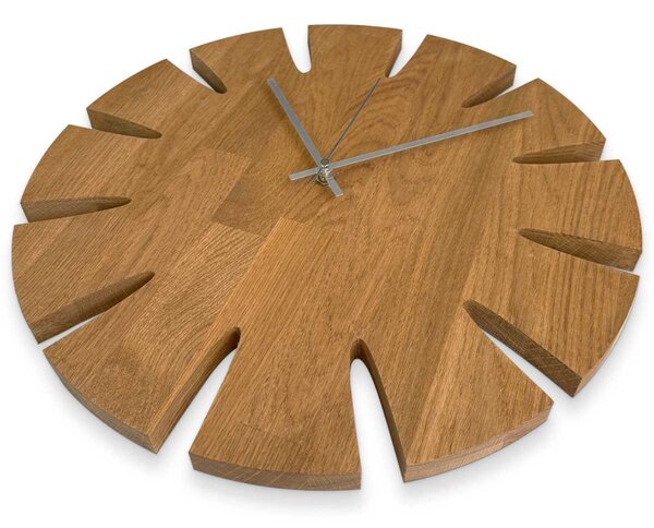 Nástěnné hodiny ze dřeva – elegantní design do obývacího pokoje - KUGUMA: Černá barva RAL 9005 30 cm 4635-107940 MAS014-AMBER-BLACK-30