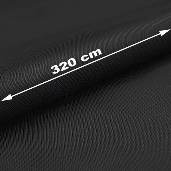 Vodu odpuzující oxfordová látka s teflonovou úpravou, 165 g/m², šíře 320 cm, černá