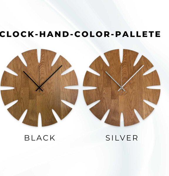 Nástěnné hodiny ze dřeva – elegantní design do obývacího pokoje - KUGUMA: Černá barva RAL 9005 30 cm 4635-107940 MAS014-AMBER-BLACK-30