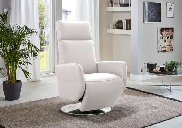 RELAXAČNÍ KŘESLO, kůže, bílá Sit & More - Online Only křesla & taburety, Online Only