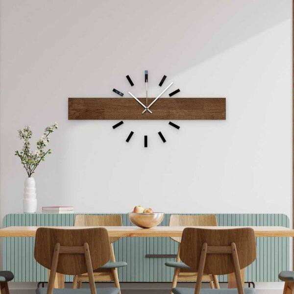 Nadčasové nástěnné hodiny s originálním designem - DRAKARYS: Stříbrné ručičky 60 cm 4639-109270 MAS021-3073- SILVER-60
