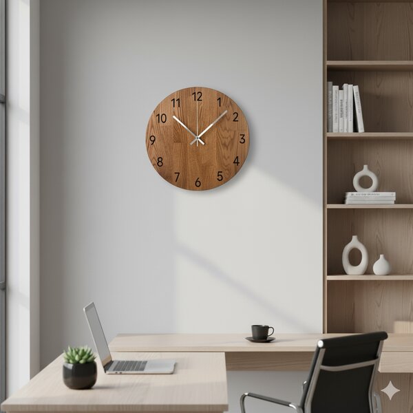SENTOP | Nástěnné hodiny ze dřeva s luxusním kvalitním designem I SENTOP MAS024-3072-BLACK-30 analogové