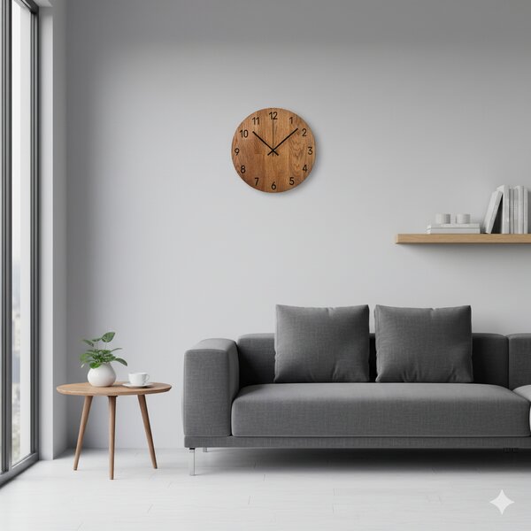 SENTOP | Nástěnné hodiny ze dřeva s luxusním kvalitním designem I SENTOP MAS024-3072-BLACK-30 analogové