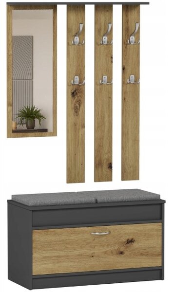 Předsíňová sestava Varita (antracit + artisan) (se zrcadlem)