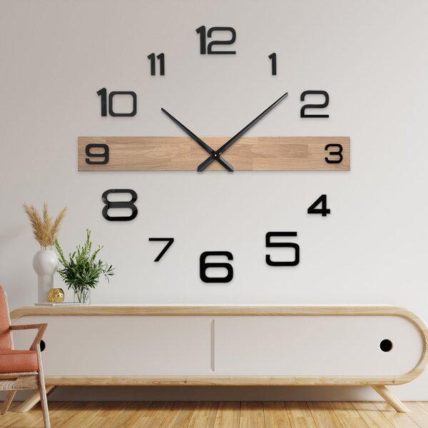 Luxusní nástěnné hodiny minimalistický design - HOQIOKLES: Stříbrné ručičky 80 cm 4650-113122 MAS023-3041-SILVER-80