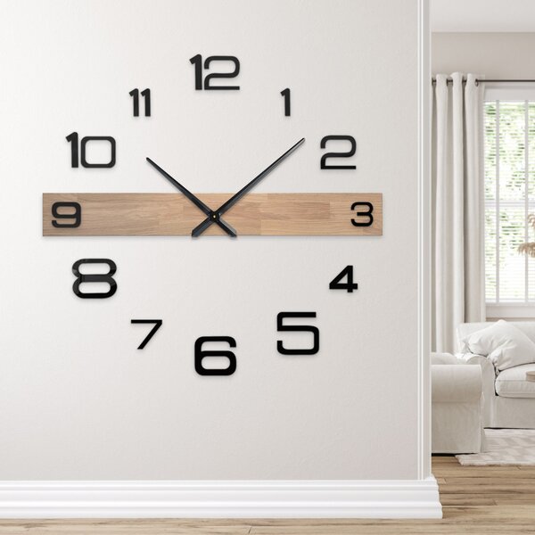 Luxusní nástěnné hodiny minimalistický design - HOQIOKLES: Stříbrné ručičky 80 cm 4650-113122 MAS023-3041-SILVER-80