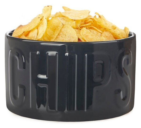 Černá keramická servírovací miska 1 l Chips – Balvi
