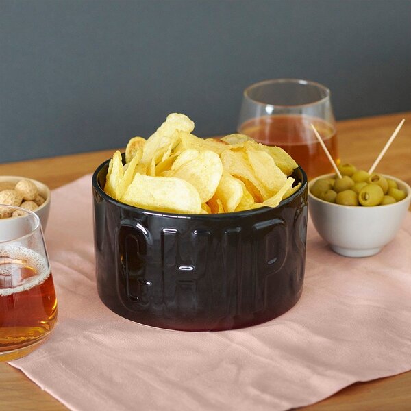 Černá keramická servírovací miska 1 l Chips – Balvi