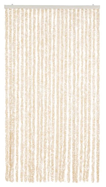 Závěs proti hmyzu béžový a bílý 100 x 220 cm žinylka