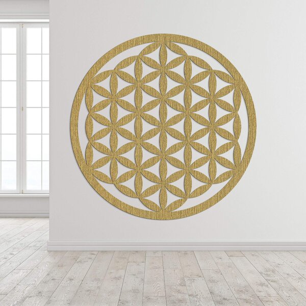 Elegantní vyřezávaná dřevěná mandala dřeví na zeď - FLORUM: HDF - Javor 20 cm 4667-109964 HDF0166-akcia20