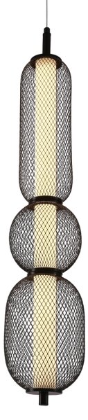LED Lustr na lanku PUMA LED/15W/230V pr. 14 cm černá
