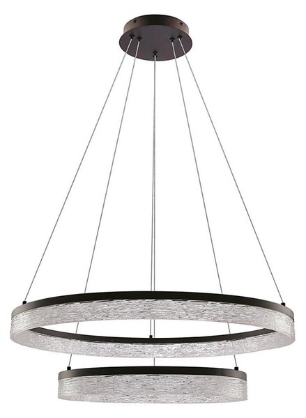 LED Lustr na lanku FROZI LED/38W/230V pr. 60 cm černá
