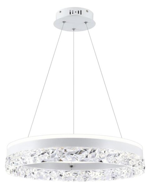 LED Lustr na lanku FROZI LED/32W/230V pr. 50 cm bílá