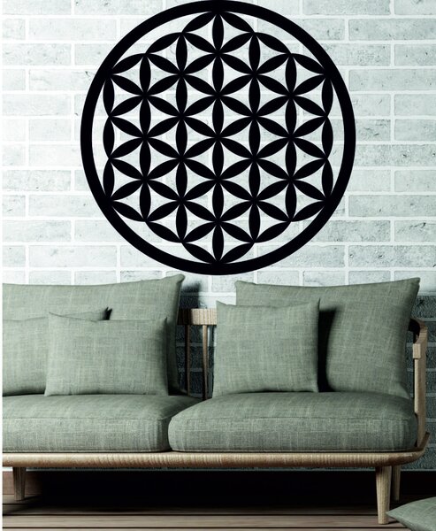 Elegantní vyřezávaná dřevěná mandala dřeví na zeď - FLORUM: HDF - Javor 20 cm 4667-109964 HDF0166-akcia20