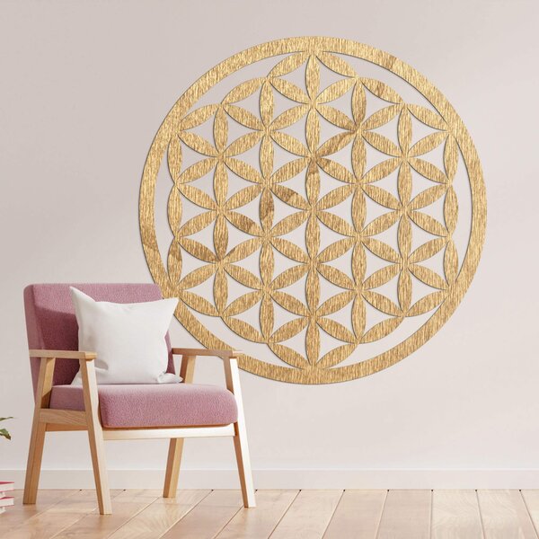 Elegantní vyřezávaná dřevěná mandala dřeví na zeď - FLORUM: HDF - Javor 20 cm 4667-109964 HDF0166-akcia20