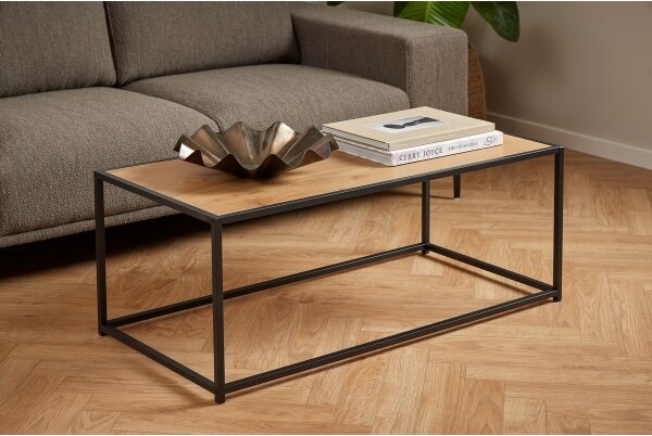 Konferenční stolek SARON 100x50 cm dub/černá