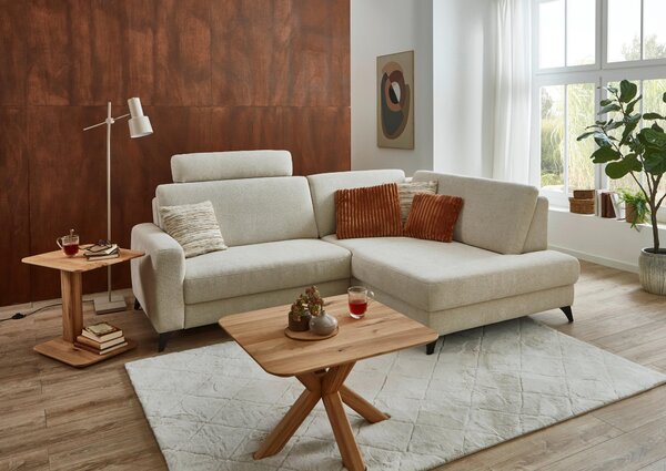 ROHOVÁ SEDAČKA, textil, béžová Valnatura - Sedací soupravy