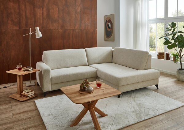 ROHOVÁ SEDAČKA, textil, béžová Valnatura - Sedací soupravy