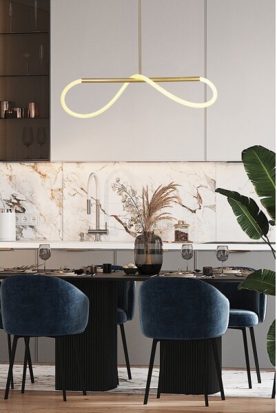 LED Lustr na lanku SUPREME LED/22W/230V 100 cm zlatá