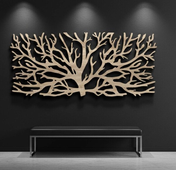 Třídílný obraz na zeď větve moderní větve stromu | DRNDO: HDF - Javor 50 x20 cm 4678-110927 HDF0502-akcia20