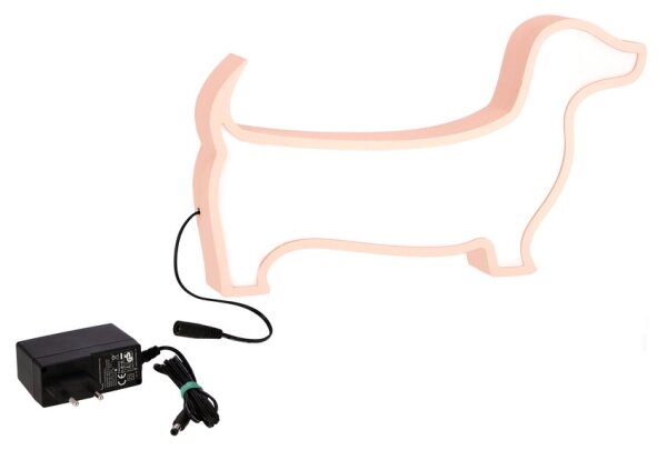 LED Dětská stolní lampa DOG LED/12W/230V růžová