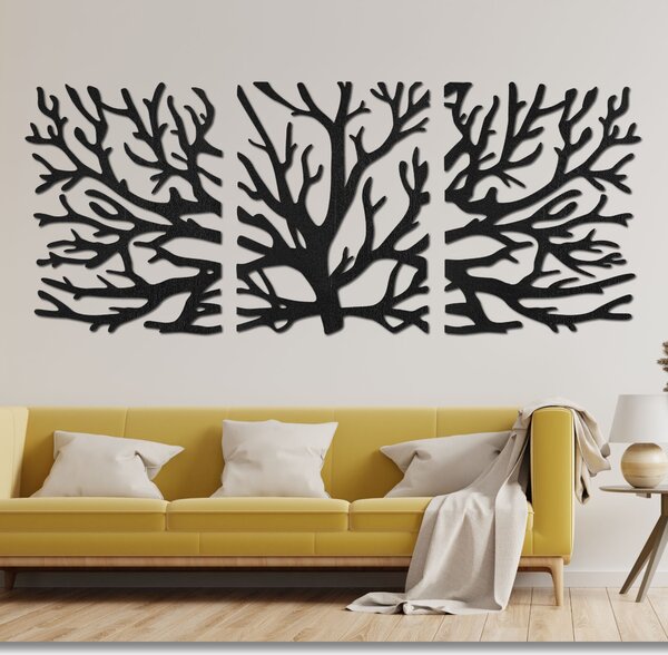 Třídílný obraz na zeď větve moderní větve stromu | DRNDO: HDF - Javor 50 x20 cm 4678-110927 HDF0502-akcia20